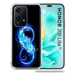 Coque Renforcée Pour Honor 200 Lite 5G Texture Plume Infini Bleu