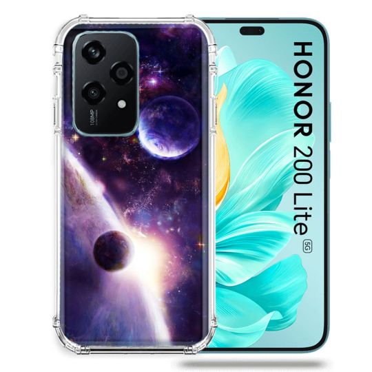 Coque Renforcée Pour Honor 200 Lite 5G Univers Planete Stellaire