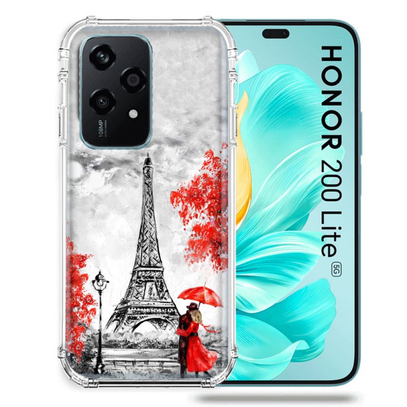 Coque Renforcée Pour Honor 200 Lite 5G Voyage France Paris Rouge