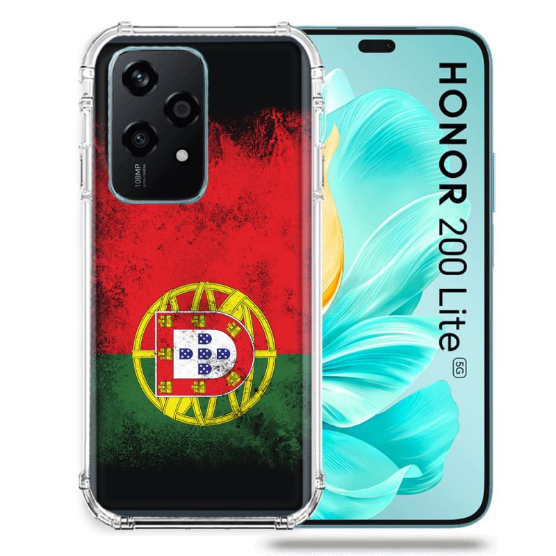 Coque Renforcée Pour Honor 200 Lite 5G Voyage Portugal Drapeau