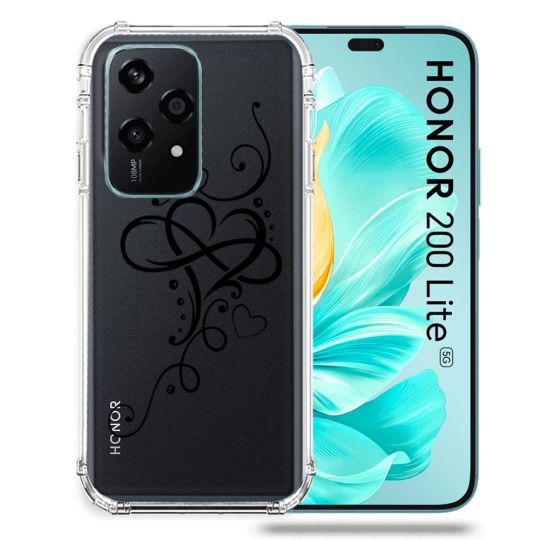 Coque Transparente Pour Honor 200 Lite 5G Cœur infini