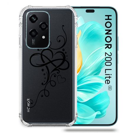 Coque Transparente Pour Honor 200 Lite 5G Cœur infini