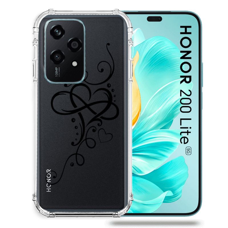 Coque Transparente Pour Honor 200 Lite 5G Cœur infini