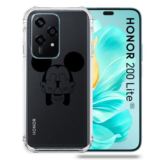 Coque Transparente Pour Honor 200 Lite 5G Mickey doigt