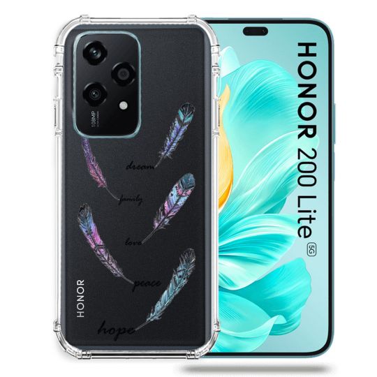 Coque Transparente Pour Honor 200 Lite 5G Plume Couleur