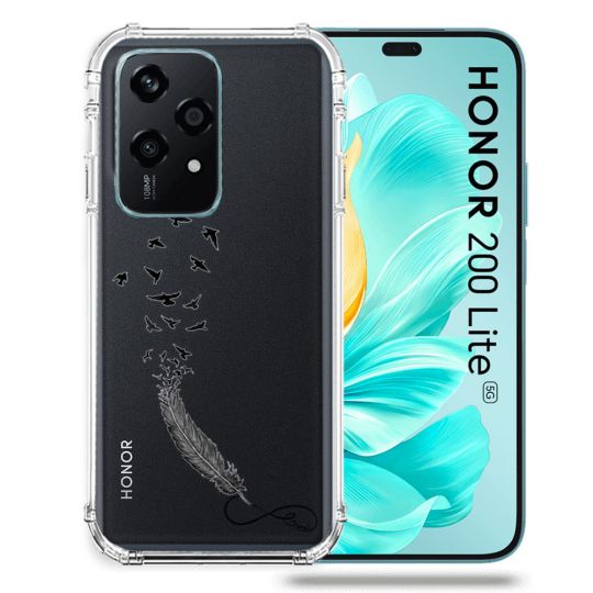 Coque Transparente Pour Honor 200 Lite 5G Plume Infini