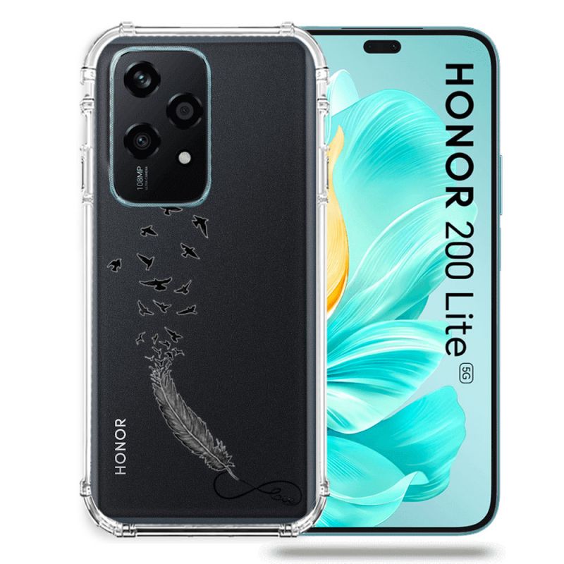 Coque Transparente Pour Honor 200 Lite 5G Plume Infini