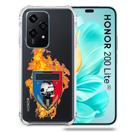 Coque Transparente Pour Honor 200 Lite 5G Pompier Feu