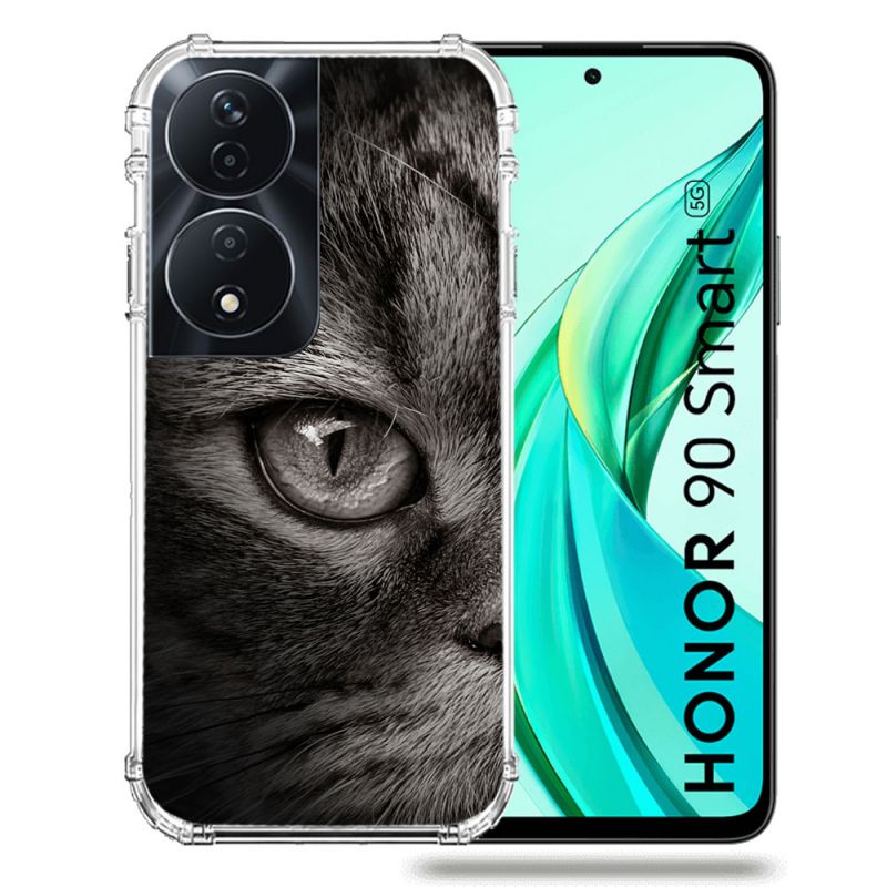 Coque Renforcée Pour Honor 90 Smart 5G Animal Chat Gris