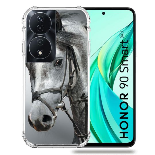 Coque Renforcée Pour Honor 90 Smart 5G Animal Cheval Blanc