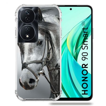 Coque Renforcée Pour Honor 90 Smart 5G Animal Cheval Blanc