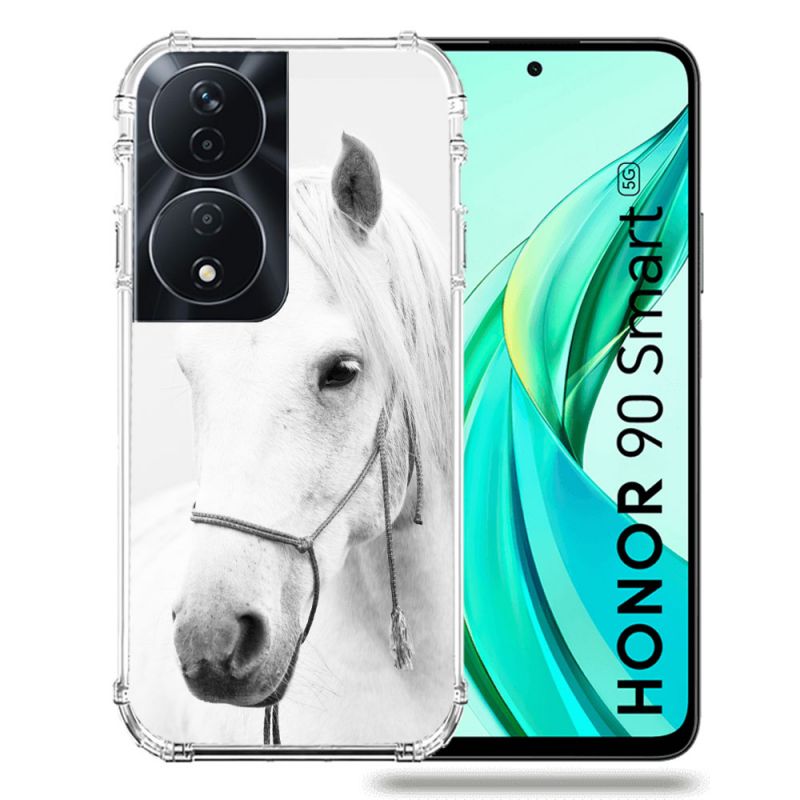 Coque Renforcée Pour Honor 90 Smart 5G Animal Cheval Cristal