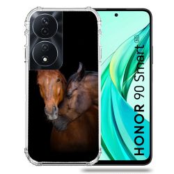 Coque Renforcée Pour Honor 90 Smart 5G Animal Cheval Marron