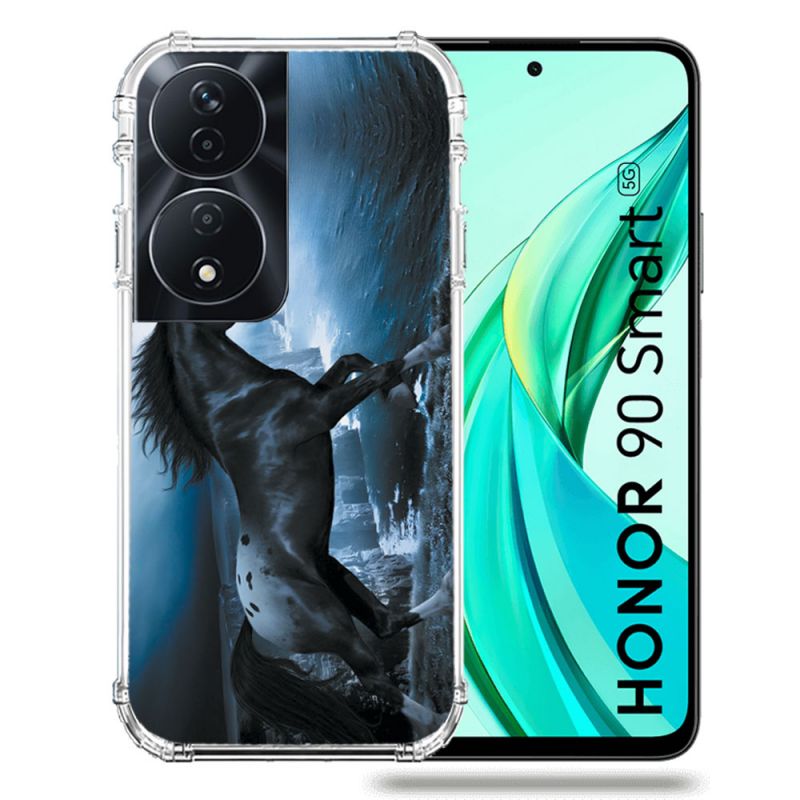 Coque Renforcée Pour Honor 90 Smart 5G Animal Cheval Noir