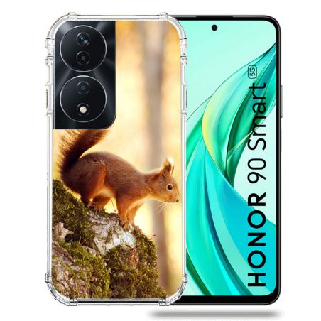 Coque Renforcée Pour Honor 90 Smart 5G Animal Ecureuil Bois