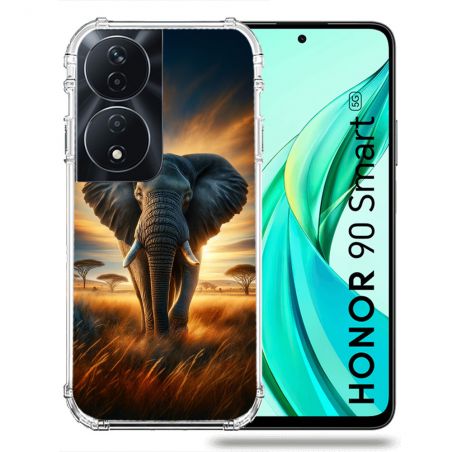 Coque Renforcée Pour Honor 90 Smart 5G Animal Elephant Savane