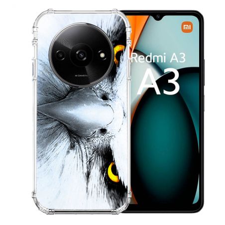 Coque Renforcée Pour Xiaomi Redmi A3 Animal Aigle Royal Blanc