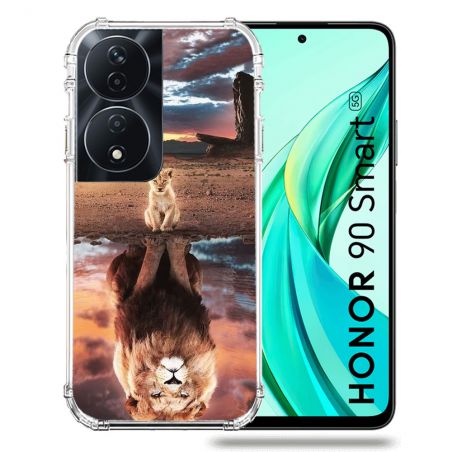 Coque Renforcée Pour Honor 90 Smart 5G Animal Lion Reflet
