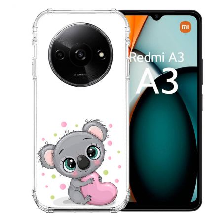 Coque Renforcée Pour Xiaomi Redmi A3 Animal Koala Cœur