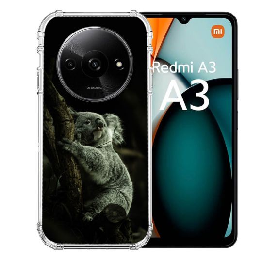 Coque Renforcée Pour Xiaomi Redmi A3 Animal Koala Noir