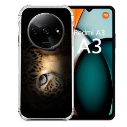 Coque Renforcée Pour Xiaomi Redmi A3 Animal Leopard Yeux
