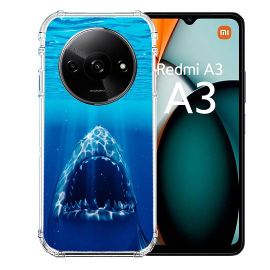 Coque Renforcée Pour Xiaomi Redmi A3 Animal Requin Dent