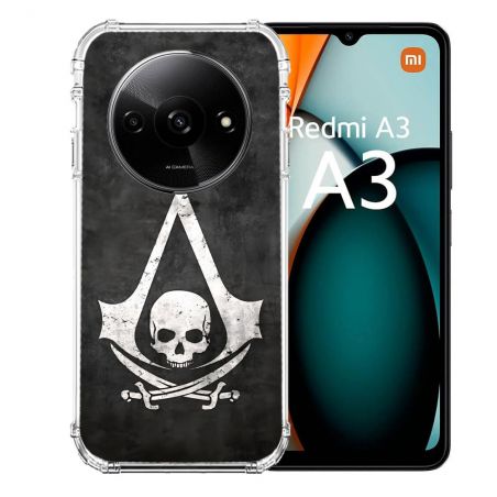 Coque Renforcée Pour Xiaomi Redmi A3 Assassin Creed Tete Mort