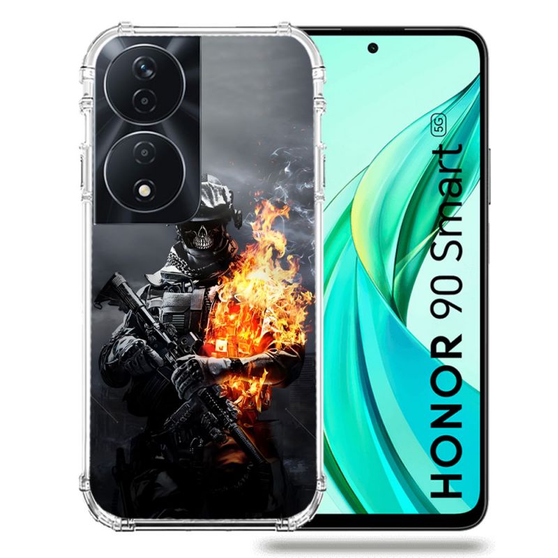 Coque Renforcée Pour Honor 90 Smart 5G Call Of Duty Squelette
