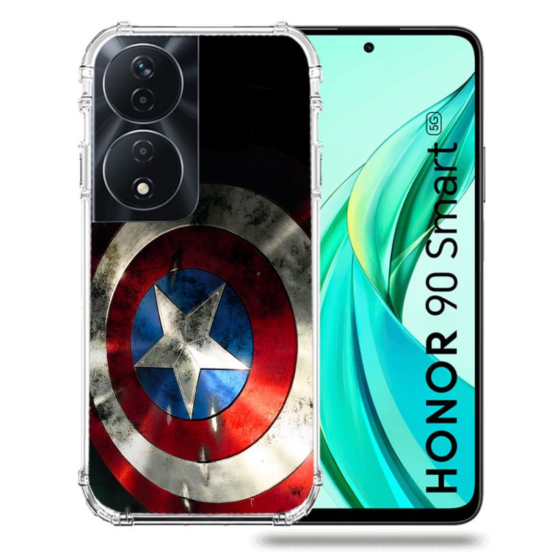 Coque Renforcée Pour Honor 90 Smart 5G Captain America Bouclier