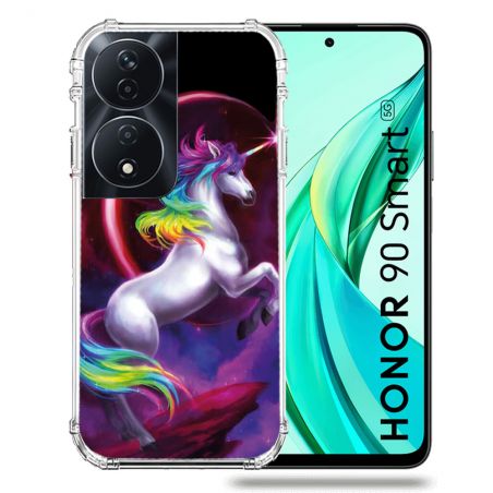 Coque Renforcée Pour Honor 90 Smart 5G Fantastique Licorne Arc en ciel