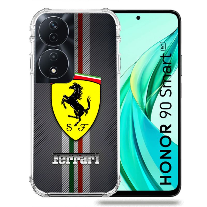 Coque Renforcée Pour Honor 90 Smart 5G Ferrari Carbone