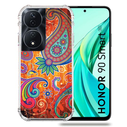 Coque Renforcée Pour Honor 90 Smart 5G Fleur Psychedelic