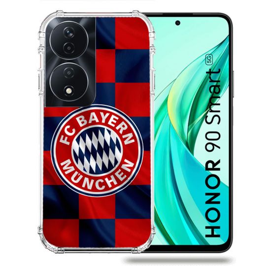 Coque Renforcée Pour Honor 90 Smart 5G Foot Bayern Munich Carreaux