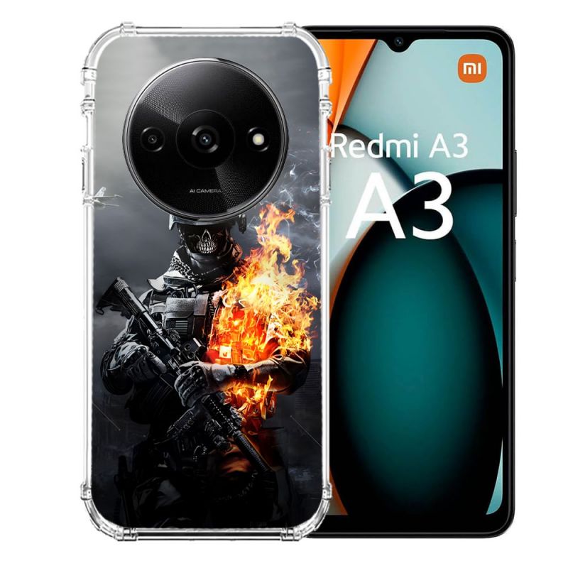 Coque Renforcée Pour Xiaomi Redmi A3 Call Of Duty Squelette