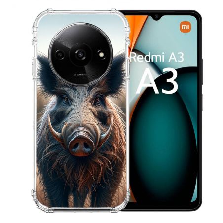 Coque Renforcée Pour Xiaomi Redmi A3 Chasse Sanglier Attaque