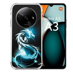 Coque Renforcée Pour Xiaomi Redmi A3 Fantastique Dragon Bleu