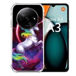 Coque Renforcée Pour Xiaomi Redmi A3 Fantastique Licorne Arc en ciel