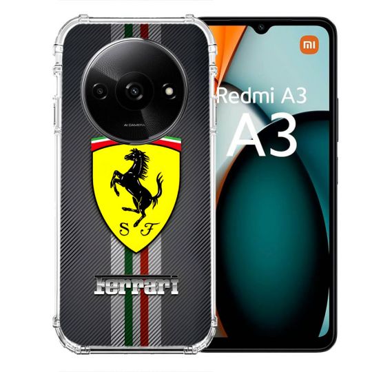 Coque Renforcée Pour Xiaomi Redmi A3 Ferrari Carbone