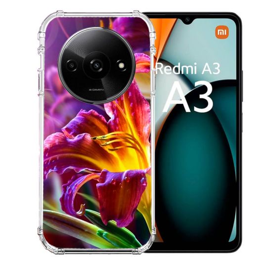 Coque Renforcée Pour Xiaomi Redmi A3 Fleur Lys Color