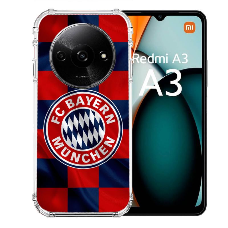 Coque Renforcée Pour Xiaomi Redmi A3 Foot Bayern Munich Carreaux