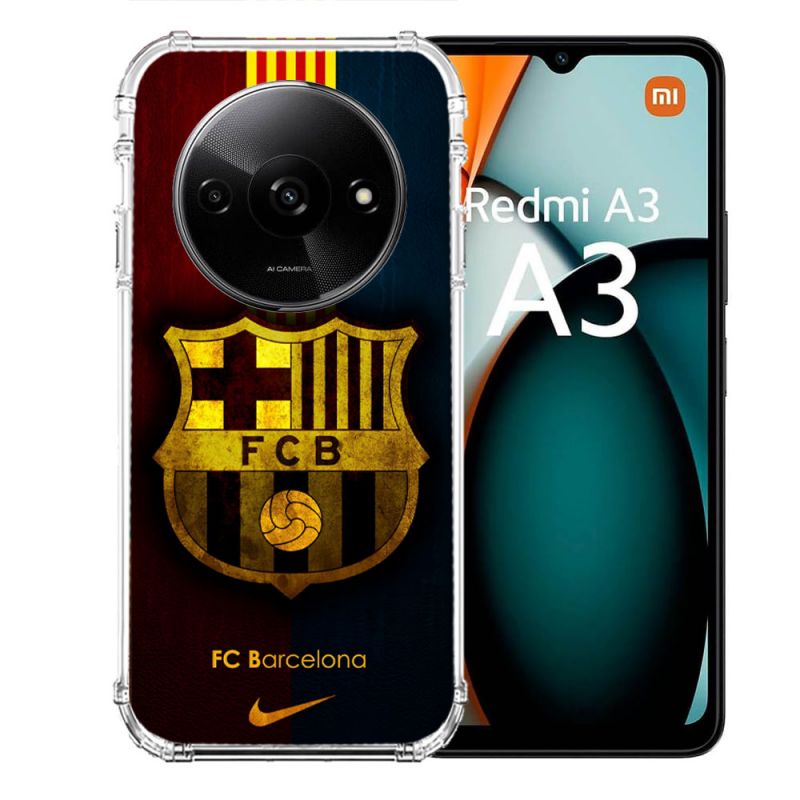 Coque Renforcée Pour Xiaomi Redmi A3 Foot FC Barcelone Vintage