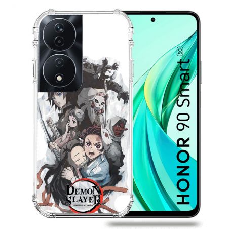 Coque Renforcée Pour Honor 90 Smart 5G Manga Demon Slayer Blanc