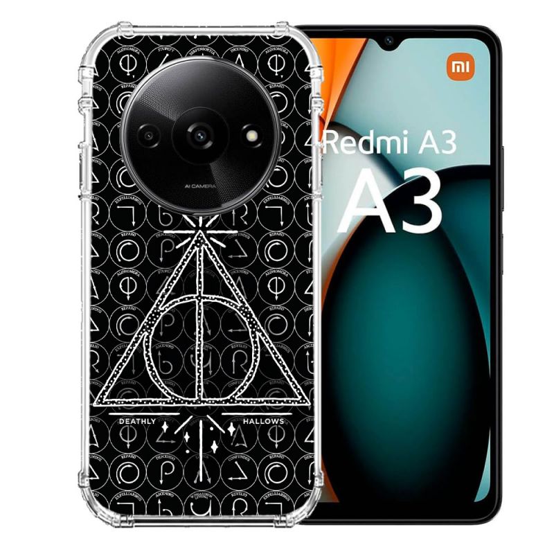 Coque Renforcée Pour Xiaomi Redmi A3 Harry Potter Hollows Triangle Noir