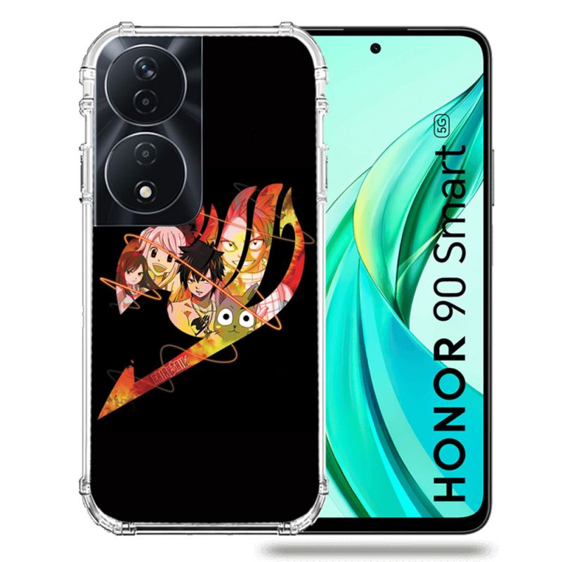 Coque Renforcée Pour Honor 90 Smart 5G Manga Fairy Tail Logo Noir