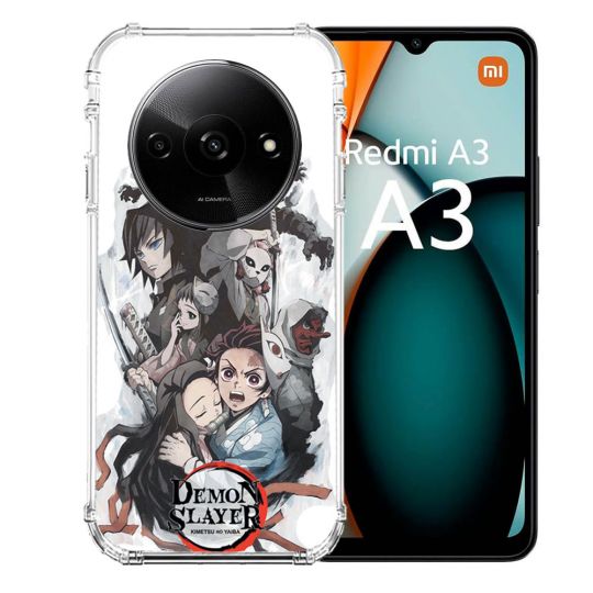 Coque Renforcée Pour Xiaomi Redmi A3 Manga Demon Slayer Blanc