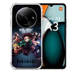 Coque Renforcée Pour Xiaomi Redmi A3 Manga Demon Slayer Noir