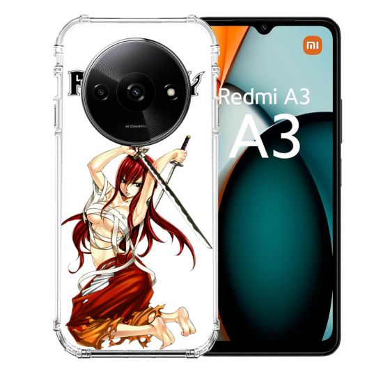 Coque Renforcée Pour Xiaomi Redmi A3 Manga Fairy Tail Erza