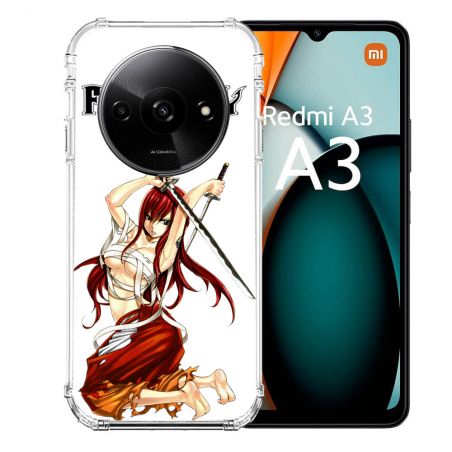 Coque Renforcée Pour Xiaomi Redmi A3 Manga Fairy Tail Erza