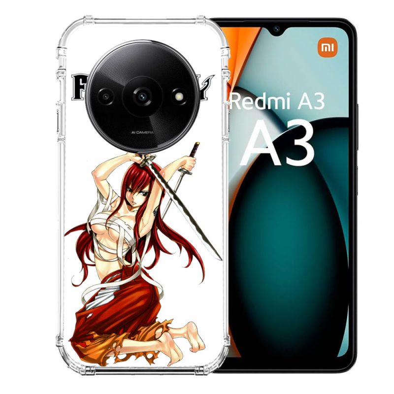 Coque Renforcée Pour Xiaomi Redmi A3 Manga Fairy Tail Erza