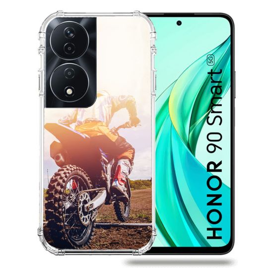 Coque Renforcée Pour Honor 90 Smart 5G Moto Cross Soleil